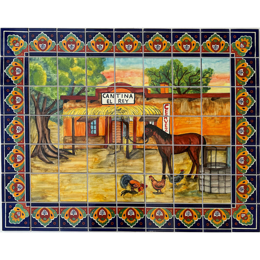 Cantina El Rey Hacienda – Talavera Tile Backsplash Mexican Mural