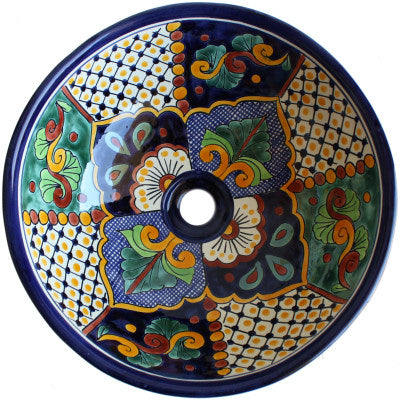 16" Janitzio Ceramic Talavera Vessel Sink