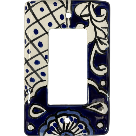 Traditional Blue Talavera GFI/Rocker Switch Plate