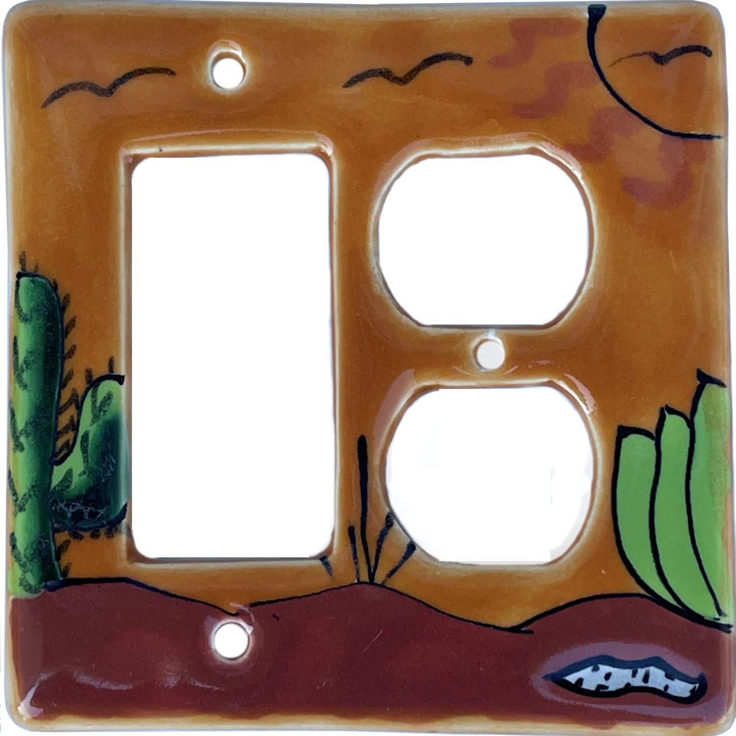Desert Talavera Outlet GFI Switch Plate