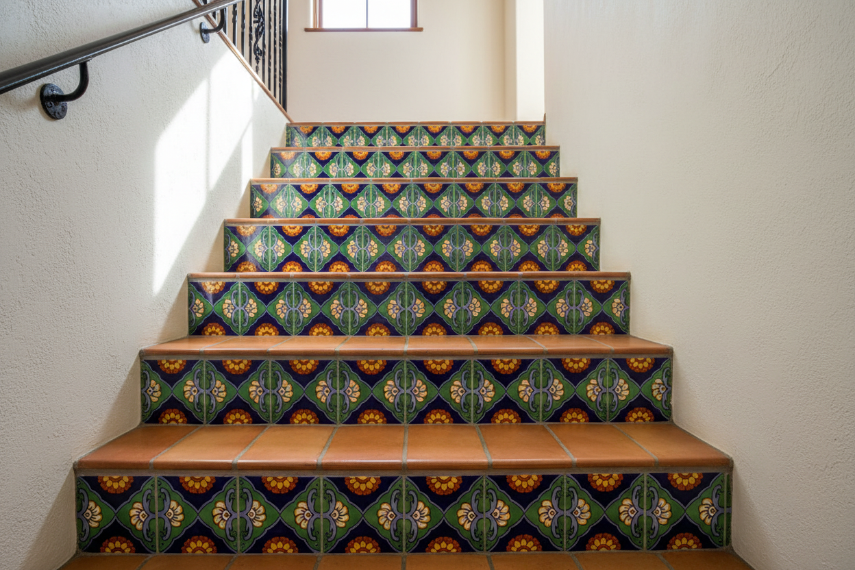 Green Sea Talavera Mexican Tile