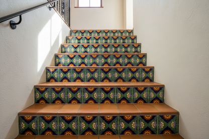 Green Sea Talavera Mexican Tile