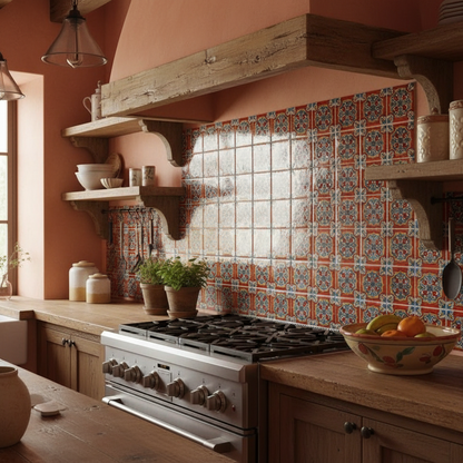 Red Picota Talavera Mexican Tile