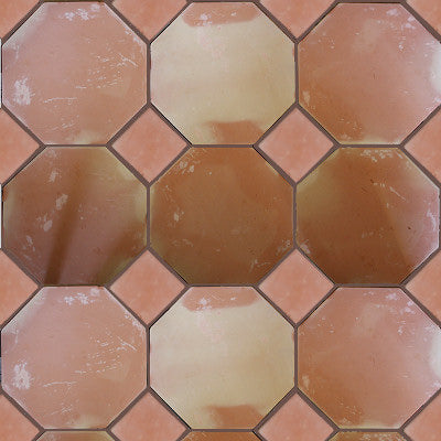 12" Octagon Clay Saltillo Tile