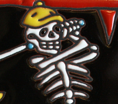 Golfing Time Day Of The Dead Clay Tile