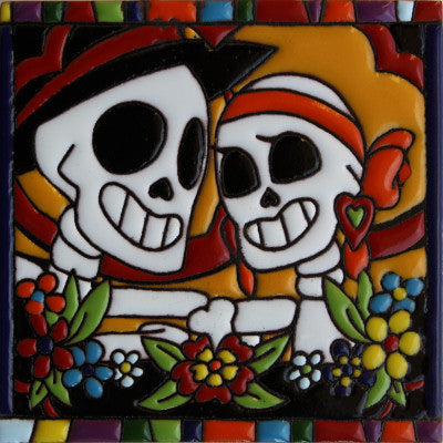 Forever Yours Day Of The Dead Clay Tile