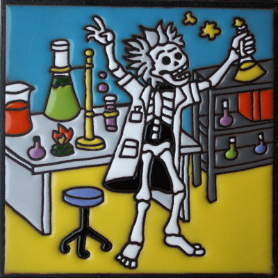 The Mad Chemist Day Of The Dead Clay Tile