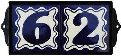 Plain Wrought Iron Blue Tile Frame
