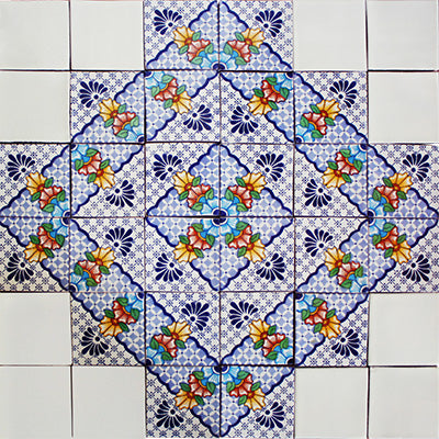 Carmona Mexican Tile Backsplash Mural