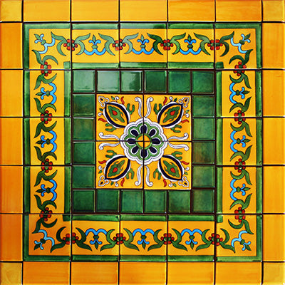 Badalona Mexican Tile Backsplash Mural