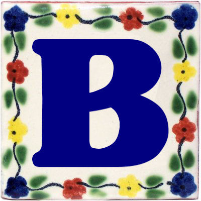 Bouquet Talavera Clay House Letters