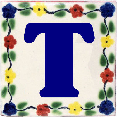 Bouquet Talavera Clay House Letters