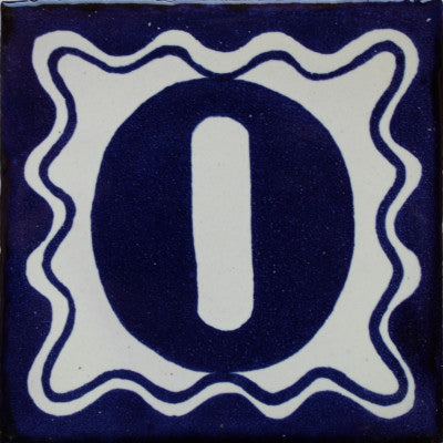 Blue Talavera Tile Numbers
