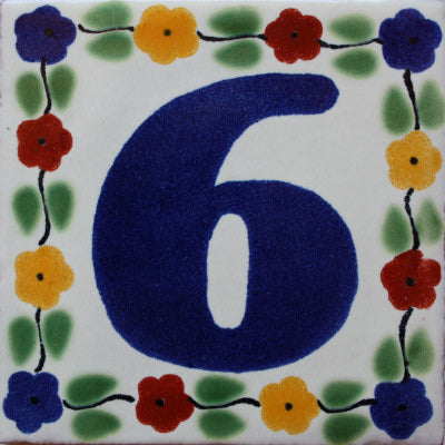 Bouquet Talavera Tile Numbers