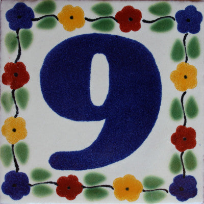 Bouquet Talavera Tile Numbers