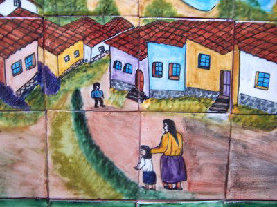 Patzcuaro Talavera Mexican Tile Mural