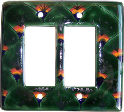 Peacock Talavera Double Decora Switchplate