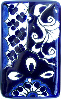 Traditional Blue Talavera Cover Plate