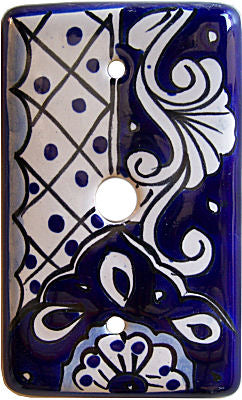 Traditional Talavera TV Cable Switch Plate