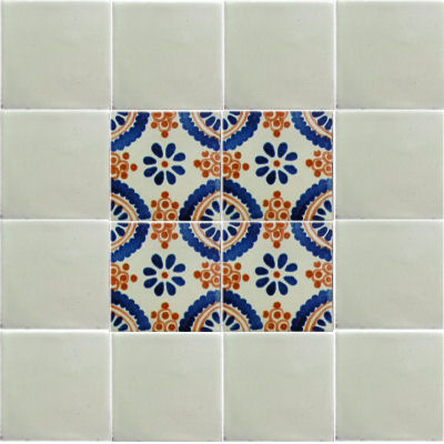 Mexican White Talavera Tile