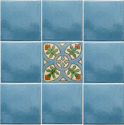 Alhambra Cyan Perpignan Mexican Tile