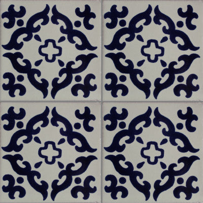 Blue Barroco Talavera Mexican Tile