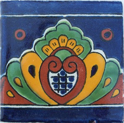 Blue Royal Crown Talavera Mexican Tile