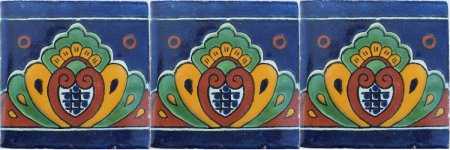 Blue Royal Crown Talavera Mexican Tile