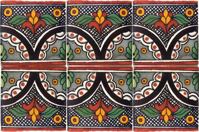 Black Arc Talavera Mexican Tile