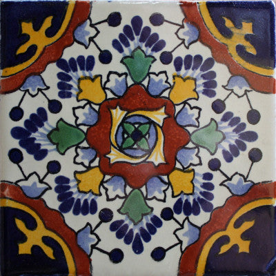 Blue Gerona Talavera Mexican Tile