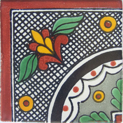 Corner Black Arc Talavera Mexican Tile