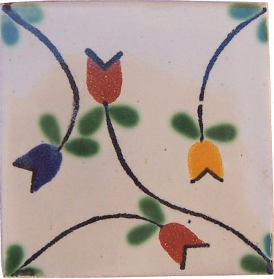 Tulips Bower Talavera Mexican Tile