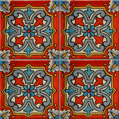 Red Picota Talavera Mexican Tile
