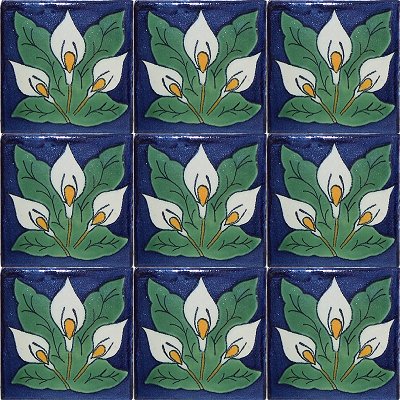 Three Lily Design Talavera Mexican Tile
