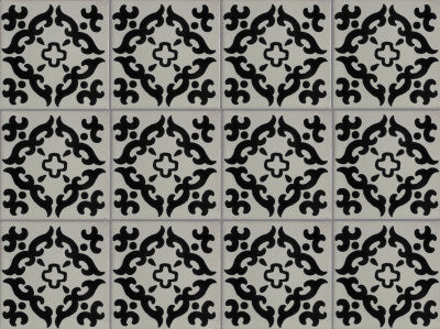 Black Barroco Talavera Mexican Tile